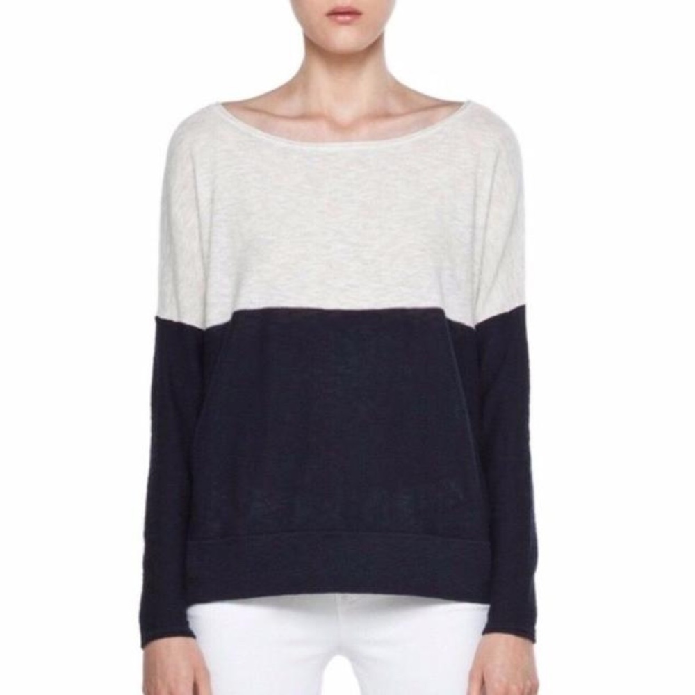 Vince Color Block Boatneck Top